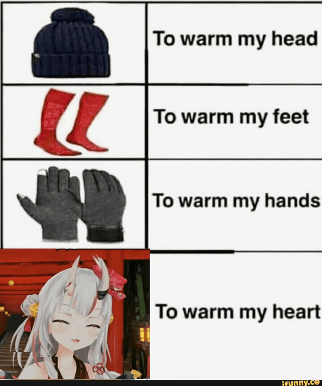 To warm my heart, ayame